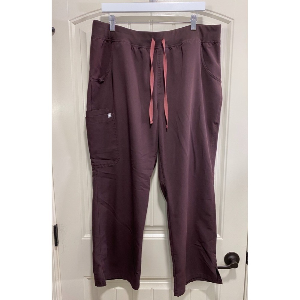 FIGS Technical Collection Burgundy Jogger Scrub Pants XXL/P Maroon Medical